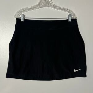 Nike White Swoosh Golf‎ Dri-Fit Black Activewear Comfy Skirt Women’s Size Medium